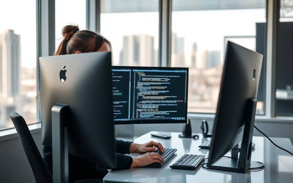 Developer working